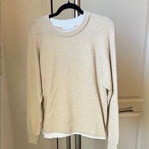 Design History Beige Crew Neck Sweater